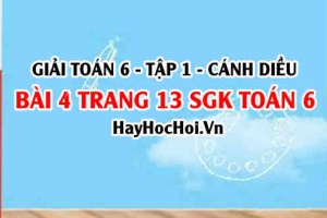 Giải bài 4 trang 13 Toán 6 Tập 1 SGK Cánh Diều